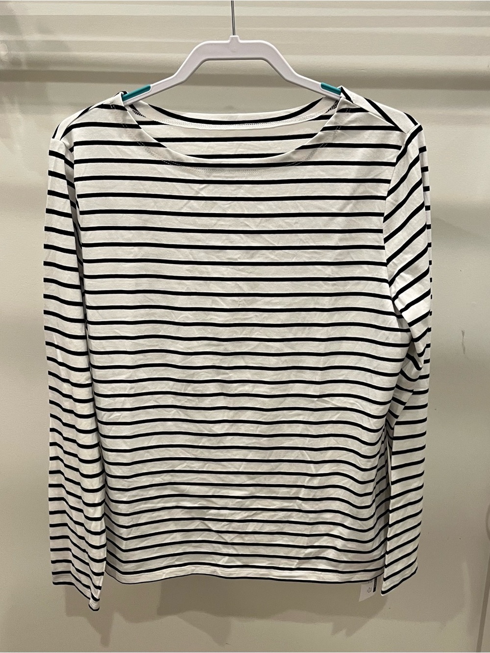 Classic Black & White Striped Long Sleeve Tee